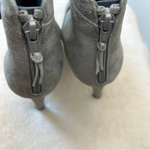 Stuart Weitzman Gray Suede Military Style Boots - Picture 13 of 13